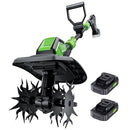PATOOLIO 20V CORDLESS TILLER CULTIVATOR, LIGHTWEIGHT - GREEN - Like New
