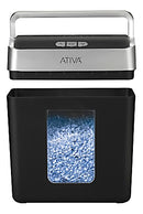 ATIVA 8-SHEET MICRO-CUT LIFT-OFF SHREDDER WITH HANDLE - BLACK/SILVER - Brand New