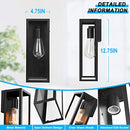 VERRON 2PACK OUTDOOR WALL LANTERNS EXTERIOR WATERPROOF WALL SCONCE B04017P2PK-BK - Like New