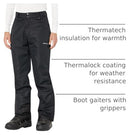 Arctix Men's Essential Snow Pants, Black, Large (36-38W 32L) - Brand New