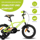 HH HILAND HILAND 12" BOYS BIKE 3-9 YEARS OLD BOYS BIKE STABILIZER WHEELS - GREEN - Like New
