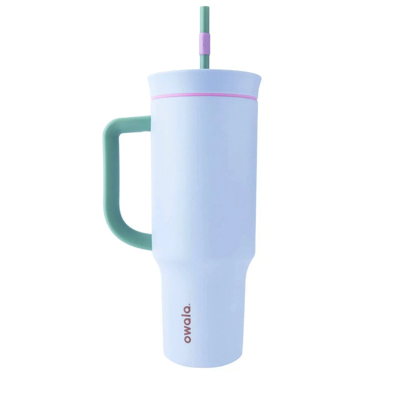 OWALA 40OZ STAINLESS STEEL STRAW TUMBLER, PERIWINKLE TWINKLE - Scratch & Dent