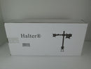 HALTER FREE TILT DUAL MONITOR ARM - BLACK - Like New
