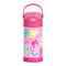 THERMOS FUNTAINER 12OZ KIDS WATER BOTTLE INSULATED STAINLESS STRAW - PINK/MULTI - Like New