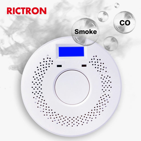 RICTRON SMOKE AND CO DETECTORS - 3 PIECES - WHITE Like New