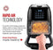 Chefman Compact 6.3-Qt 4-In-1 Digital Air Fryer+, Rotisserie, Dehydrator - Black - Like New