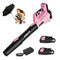 Steelite Leaf Blower Cordless with 2 Battery and Charger, 20V Electric, Pink - Like New