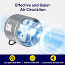 IPOWER 8" INLINE BOOSTER DUCT FAN 40 CFM LOW NOISE HVAC EXHAUST BLOWER - Black - Like New