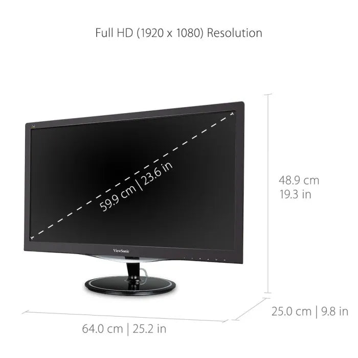 ViewSonic VX2757-MHD 27 Inch 75Hz 2ms 1080p Gaming Monitor with FreeSync - Like New