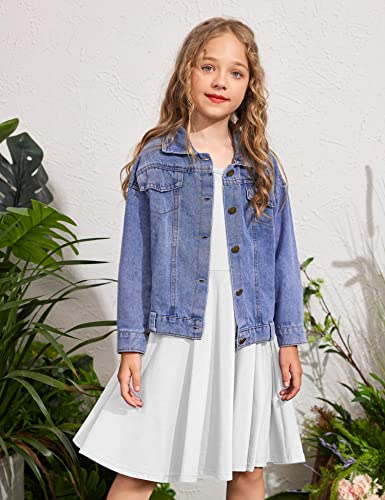 ARSHINER GIRLS LONG SLEEVE STRETCHY A LINE TWIRLY DRESS SIZE 5T WHITE - Brand New