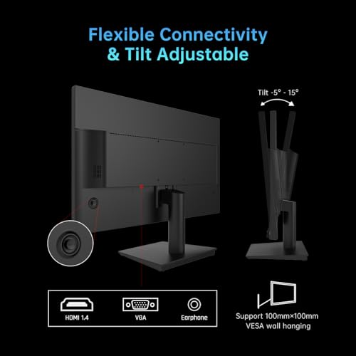 KTC 24" COMPUTER MONITOR FULL HD 100HZ HDR10 FREESYNC HDMI-VGA H24V13 - BLACK - Like New