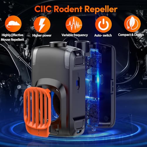 CIIC UPGRADED MOUSE REPELLENT, 2 PACK RODENT REPELLENT - BLACK/ORANGE - Like New