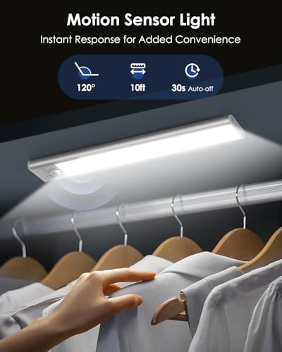 VerRon 5 Pack Under Cabinet Lighting Wireless Battery Operated Motion Sensor - Like New