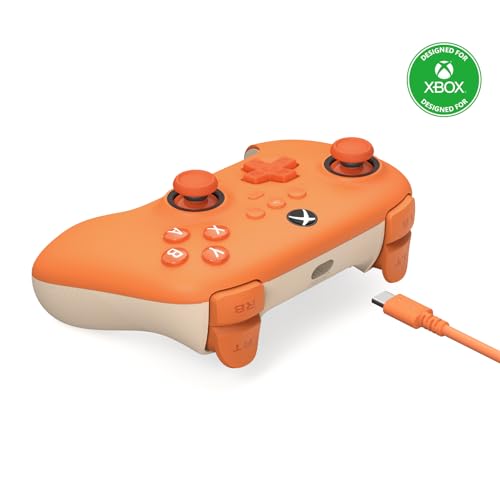 8BITDO ULTIMATE C WIRED CONTROLLER XBOX HALL EFFECT JOYSTICKS 82CF - ORANGE - Brand New