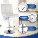 NEWBULIG Bar Stools Set of 2 Counter Height Barstools Square Seat PU Leather - Brand New