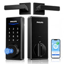 Philips Wi-Fi Smart Deadbolt Lock 2 Handle Keypad Front  - Matte Black - Like New