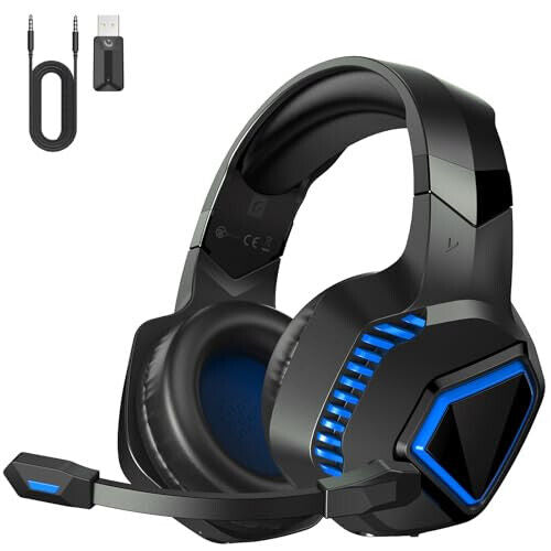 gmrpwnage Wireless Gaming Headset - PS5, PS4, Mac, Switch, PC - CAPTAIN-100-BLUE Like New