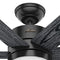 HUNTER FAN COMPANY 54 INCH INDOOR CEILING FAN WITH LIGHT 51017, MATTE BLACK - Like New