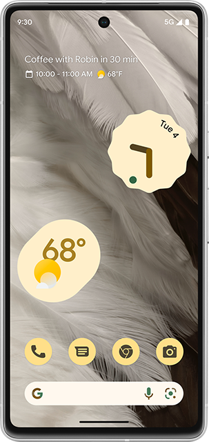 GOOGLE PIXEL 7 5G, US VERSION, 128GB GA03534 AT&T - SNOW - Like New