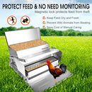 Pedal Feeder 25lbs Galvanized Chicken Feeder - Poultry Feeder B0CL28JC64 Brown - Brand New