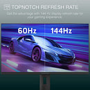 Packard Bell 28 Inch Gaming Monitor 4K UHD 2160p 144Hz 1 Year Warranty - Black - Like New