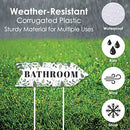 Big Dot Happiness Boho Botanical Wedding Bathroom Signs Greenery Wedding Sign - Like New