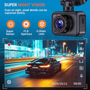 E-YEEGER DASH CAM FRONT AND REAR, 2.5K DUAL DASH CAMERA FOR CARS, 2560P - BLACK - Like New