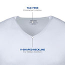 Gildan Men's V-Neck T-Shirts Multipack G1103 - Size Medium 6 Pack - White - Brand New