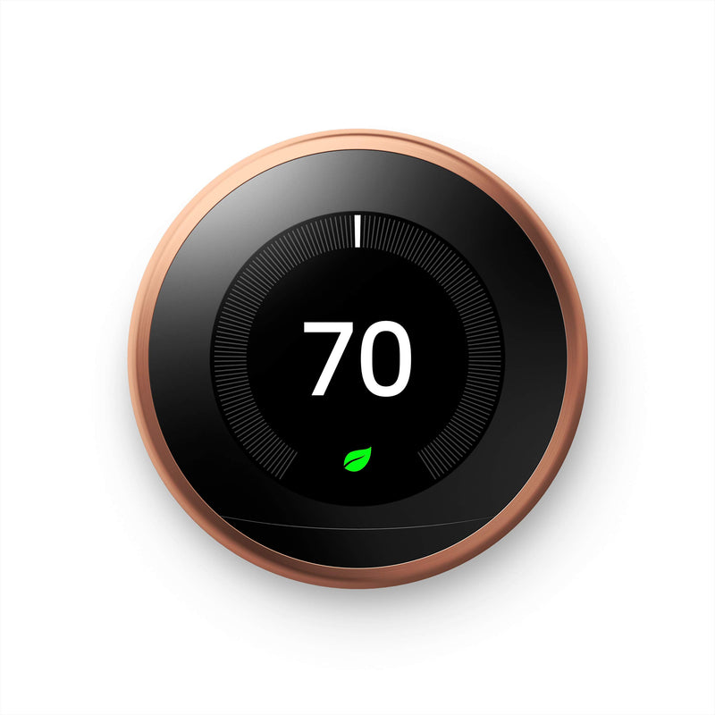 GOOGLE NEST LEARNING THERMOSTAT 3RD GEN - Programmable Smart - COPPER - Like New