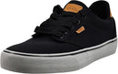 VANS MEN'S ATWOOD DELUXE SHOE - SIZE: MEN 9.5 - DELUXE BLACK/GRAY - Like New