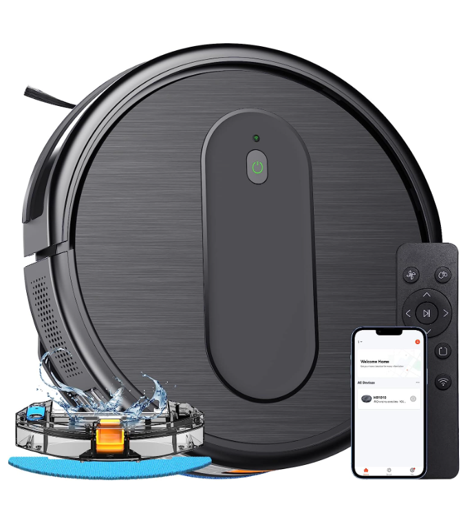 XIEBro HR1010 Vacuum Mop Combo 3 in 1 Self-Charging Robotic Vacuum Black Like New