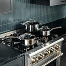 HEXCLAD HYBRID NONSTICK 6-PIECE POT SET 2, 3, AND 8-QUART - SILVER - Like New
