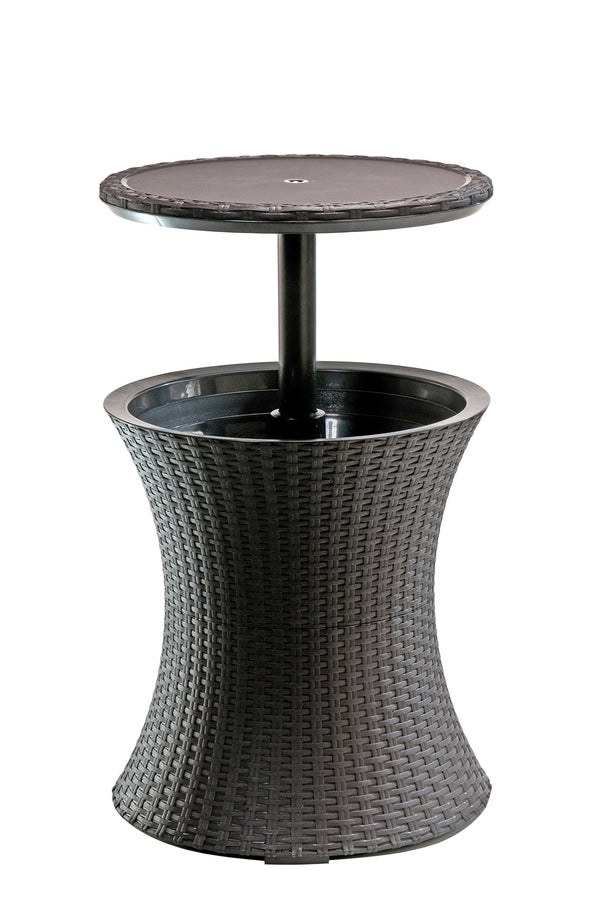 KETER PACIFIC COOL BAR OUTDOOR PATIO FURNITURE 7.5 GALLON WINE COOLER - BROWN - Like New