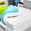 PAYHUIN QUEEN SIZE DUAL LAYER 4 INCH MEMORY FOAM MATTRESS TOPPER - WHITE - Brand New