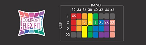 DF3484 BALI WOMEN COMFORT REVOLUTION WIRELESS BRA WOMEN 2XL BLACK - Brand New