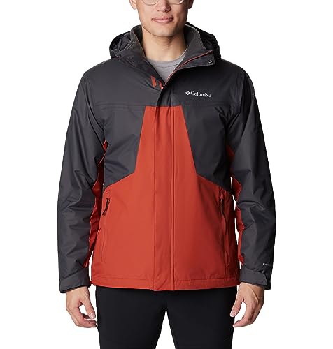 1960612 COLUMBIA Men's Tunnel Falls Interchange Jacket Warp Red Shark XL - Like New
