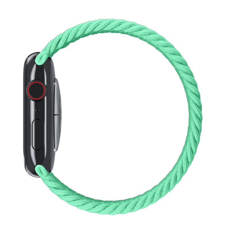 APPLE WATCH BAND BRAIDED SOLO LOOP 41MM SIZE 8 - BRIGHT GREEN - Like New