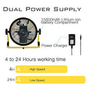 Geek Aire Rechargeable Floor High Velocity Misting Fan Cordless Max 1500 CFM - Brand New