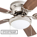 Portage Bay Hugger 52" Brushed Nickel West Hill Ceiling Fan - BROWN - Like New