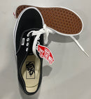 VANS - AUTHENTIC UNISEX SHOES - SIZE: MEN 4.5 WOMEN 6.0 - BLACK /WHITE - Brand New