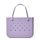 BOGG BAG-ORIGINAL, LARGE TOTE BAG- I LILAC YOU A LOT, WHITE BUTTONS-PERIWINKLE - Like New