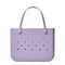BOGG BAG-ORIGINAL, LARGE TOTE BAG- I LILAC YOU A LOT, WHITE BUTTONS-PERIWINKLE - Like New