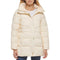 COLE HAAN WOMEN'S BELTED PILLOW-COLLAR PUFFER COAT SIZE WOMEN L VANILLA - Brand New