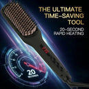 MEGAWISE PRO CERAMIC IONIC HAIR STRAIGHTENER BRUSH HOME SALON 1025 - BLACK - Like New
