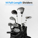 uniHimal Lightweight, 14-Way Divider Cart Bag - Classic Black - Like New