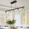 GEPOW 38” KITCHEN ISLAND LIGHTING LIGHTING, BLACK AND GOLD LINEAR CHANDELIER - Like New