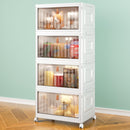 WISE OANNES 4 TIER STORAGE BINS WITH LIDS 23QT STACKABLE CLOSET ORGANIZERS WHITE - Brand New