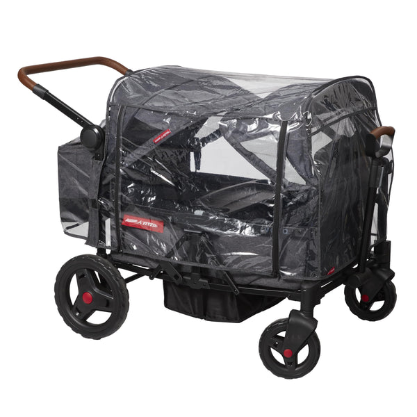 RADIO FLYER RAIN COVER, BABY TRAVEL GEAR BAG, WAGON STROLLER SUMMER - BLACK - Brand New