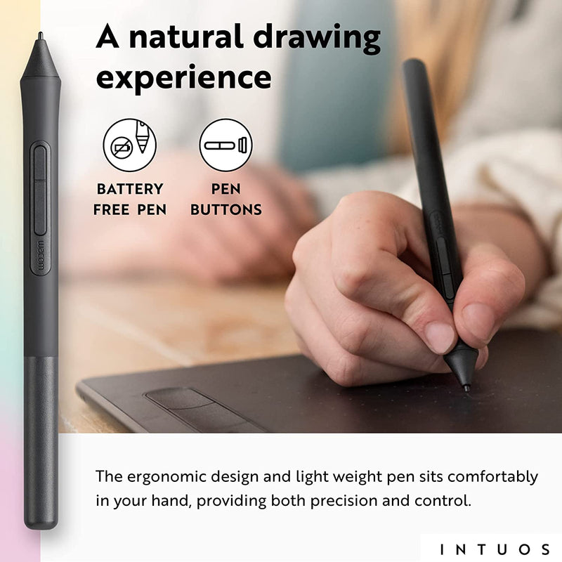 Wacom Intuos Medium Bluetooth Graphics Drawing Tablet  Black CTL6100WLK0 New