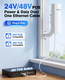 ADALOV 3KM OUTDOOR WIRELESS BRIDGE POINT TO POINT, 5.8GHZ - WHITE - 2 PACK - Like New